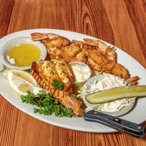 Lobster Tail & Fried Shrimp at Sammy's Fish Box