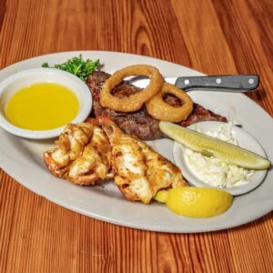 Lobster Tail & N.Y. Shell Steak at Sammy's Fish Box